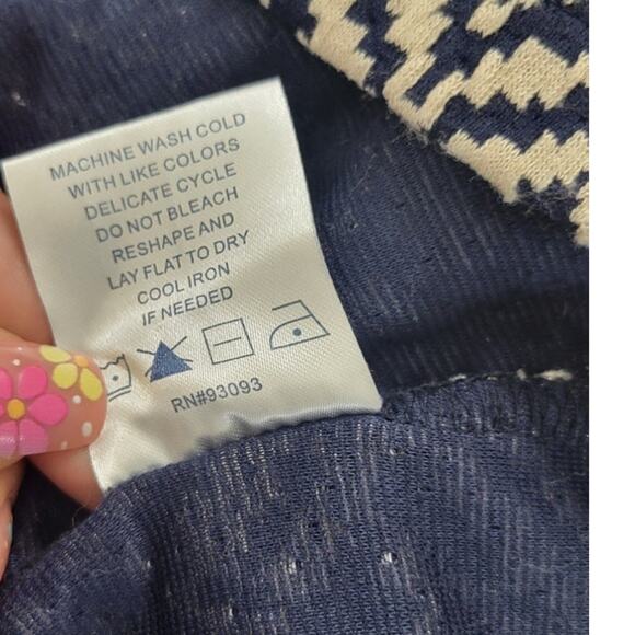 Tyler Boe Dress Womens Small Cowl Neck Blue & White Dress Classic Preppy Sleek - Picture 10 of 10